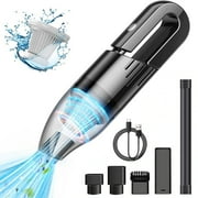 Fixdono Handheld Vacuum Cordless, 6000Pa Rechargeable Car Vacuum Cleaner Dust Buster with Multi-Nozzles for Automotive, Keyboard, Office